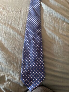 Salvatore Ferragamo Blue Geometric Silk Tie